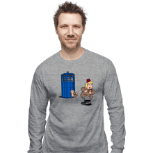 Load image into Gallery viewer, Shirts Long Sleeve Shirts, Unisex / Small / Sports Grey The Tardis Monkey
