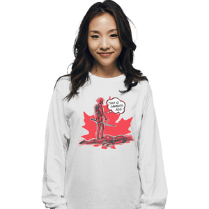 Shirts Long Sleeve Shirts, Unisex / Small / White Canada's Ass