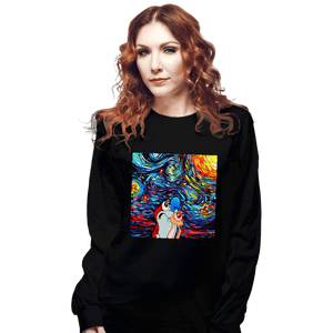Daily_Deal_Shirts Long Sleeve Shirts, Unisex / Small / Black Van Gogh Never Experienced Space Madness