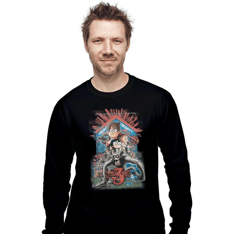 Shirts Long Sleeve Shirts, Unisex / Small / Black Stranger Falls 3