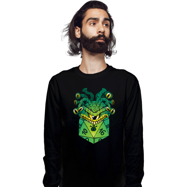 Secret_Shirts Long Sleeve Shirts, Unisex / Small / Black Monster Dice