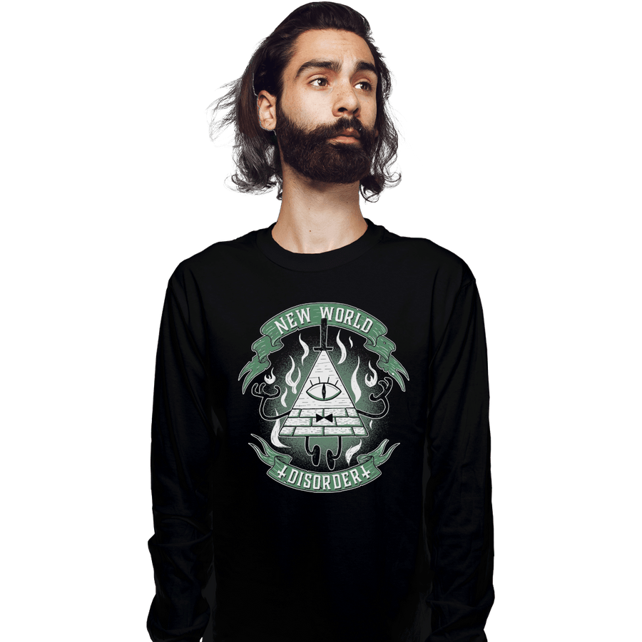 Shirts Long Sleeve Shirts, Unisex / Small / Black New World Disorder