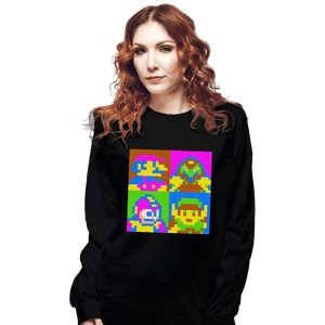 Shirts Long Sleeve Shirts, Unisex / Small / Black Pop NES