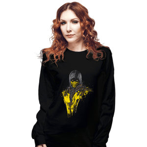 Shirts Long Sleeve Shirts, Unisex / Small / Black Mortal Fire