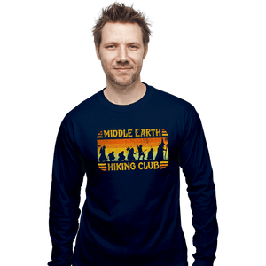 Daily_Deal_Shirts Long Sleeve Shirts, Unisex / Small / Navy Middle Earth Hiking Club