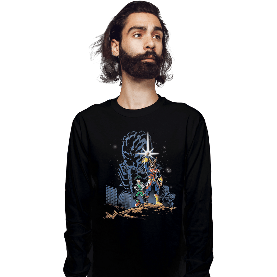 Shirts Long Sleeve Shirts, Unisex / Small / Black Hero Wars