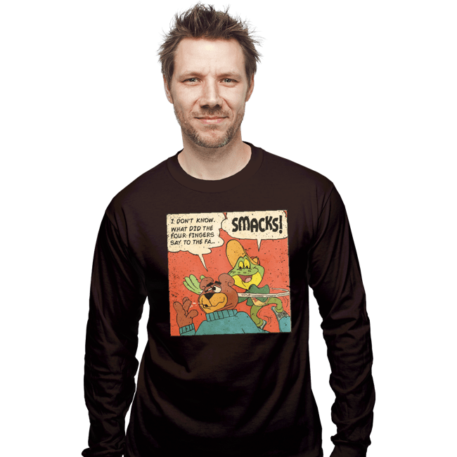 Secret_Shirts Long Sleeve Shirts, Unisex / Small / Dark Chocolate DigEm Frog