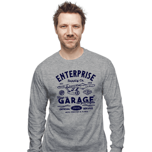 Daily_Deal_Shirts Long Sleeve Shirts, Unisex / Small / Sports Grey Enterprise Garage