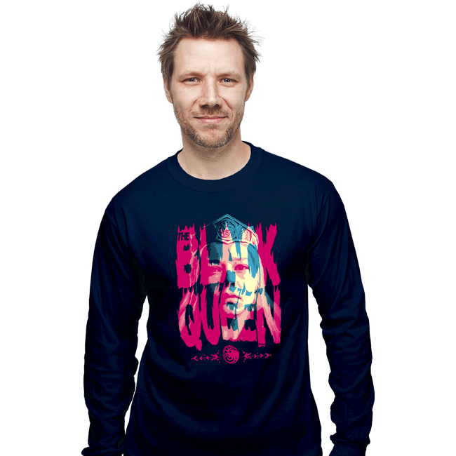 Daily_Deal_Shirts Long Sleeve Shirts, Unisex / Small / Navy The Black Queen