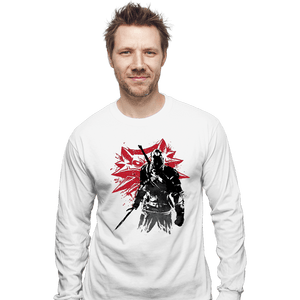 Shirts Long Sleeve Shirts, Unisex / Small / White The Witcher Sumi-e