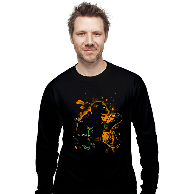 Daily_Deal_Shirts Long Sleeve Shirts, Unisex / Small / Black Playful Ninja