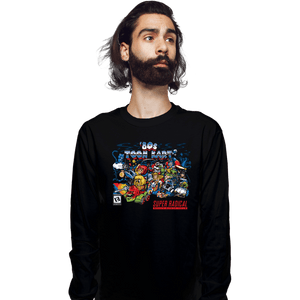 Daily_Deal_Shirts Long Sleeve Shirts, Unisex / Small / Black 80s Toon Kart