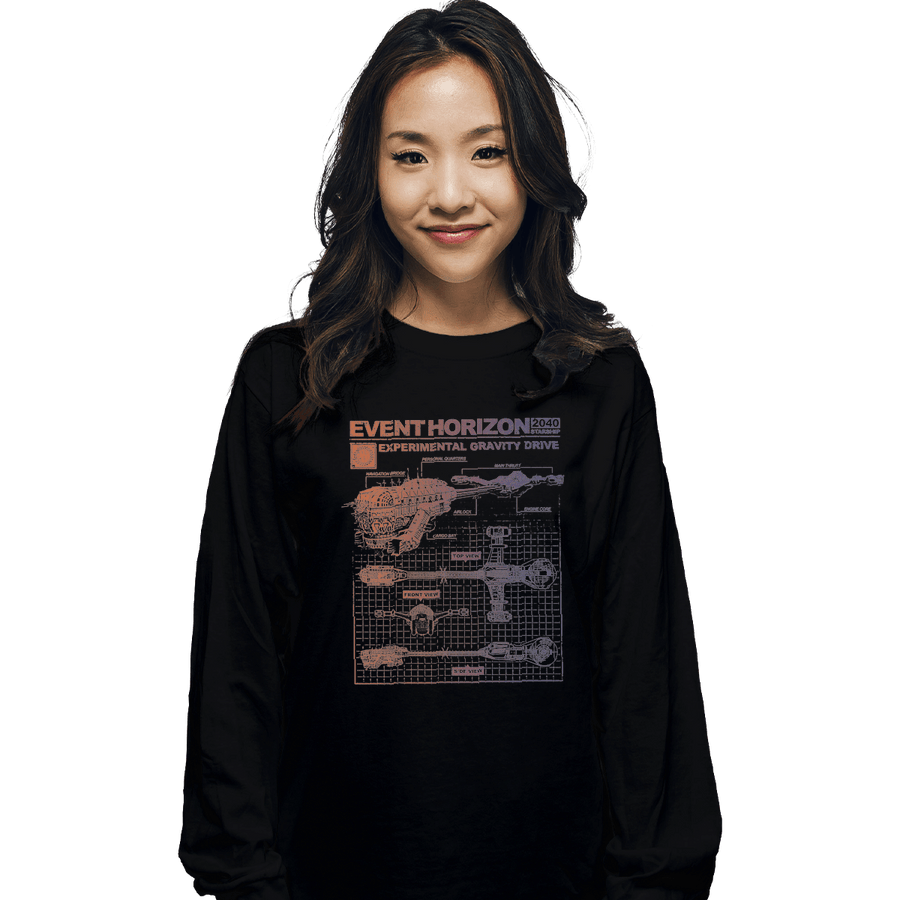 Shirts Long Sleeve Shirts, Unisex / Small / Black Event Horizon Specs