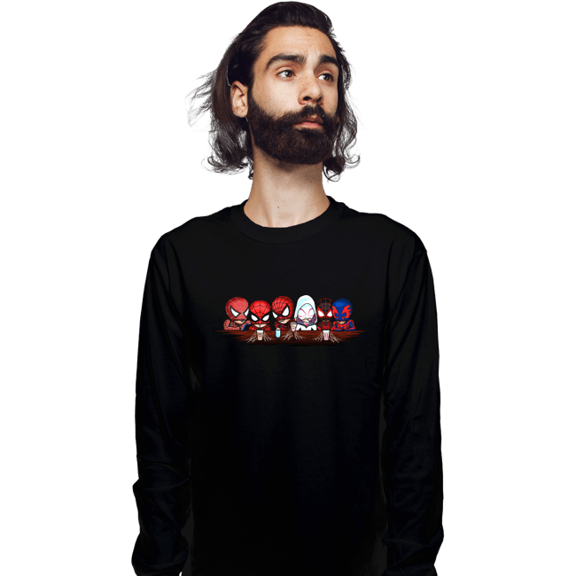 Daily_Deal_Shirts Long Sleeve Shirts, Unisex / Small / Black Spider Friends