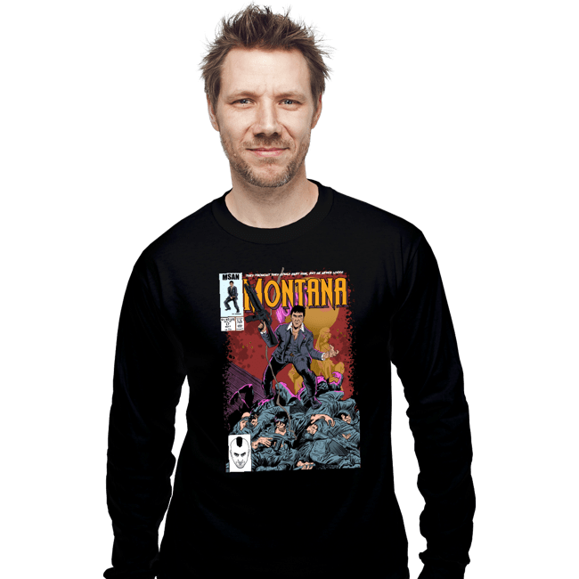 Daily_Deal_Shirts Long Sleeve Shirts, Unisex / Small / Black Montana Comics