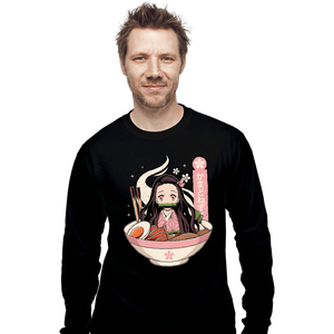 Shirts Long Sleeve Shirts, Unisex / Small / Black Nezuko Ramen