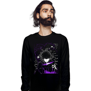 Daily_Deal_Shirts Long Sleeve Shirts, Unisex / Small / Black Shadow Monarch