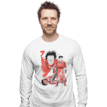 Load image into Gallery viewer, Shirts Long Sleeve Shirts, Unisex / Small / White Kaneda And Tetsuo Sumi-e
