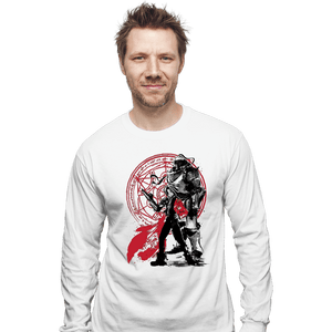 Shirts Long Sleeve Shirts, Unisex / Small / White The Fullmetal Alchemist