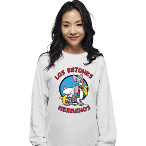 Daily_Deal_Shirts Long Sleeve Shirts, Unisex / Small / White Los Ratones Hermanos