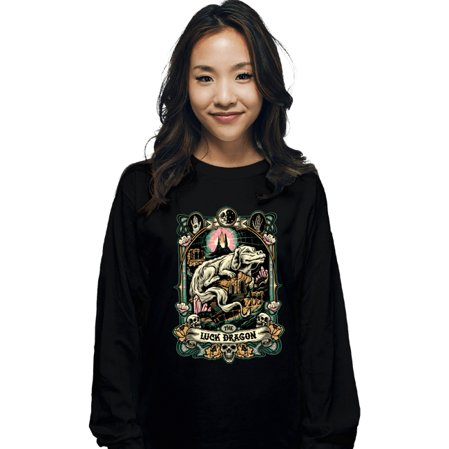 Daily_Deal_Shirts Long Sleeve Shirts, Unisex / Small / Black The Luck Dragon Crest