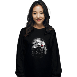 Shirts Long Sleeve Shirts, Unisex / Small / Black Moonlight Clown