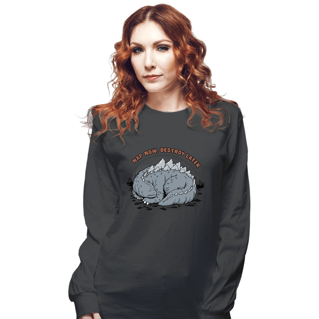 Daily_Deal_Shirts Long Sleeve Shirts, Unisex / Small / Charcoal Nap & Destroy
