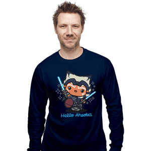 Shirts Long Sleeve Shirts, Unisex / Small / Navy Hello Ahsoka