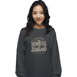 Shirts Long Sleeve Shirts, Unisex / Small / Charcoal Taking The Hobbits To Isengard