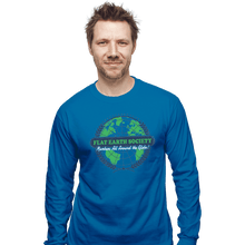 Load image into Gallery viewer, Shirts Long Sleeve Shirts, Unisex / Small / Sapphire Around The Globe
