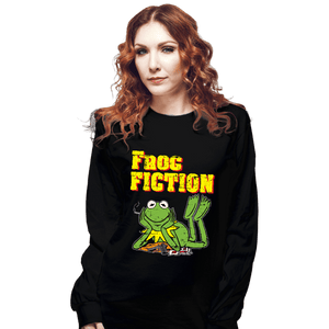 Daily_Deal_Shirts Long Sleeve Shirts, Unisex / Small / Black Frog Fiction