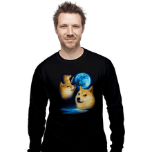 Load image into Gallery viewer, Shirts Long Sleeve Shirts, Unisex / Small / Black Three Doge Moon
