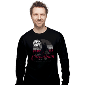 Daily_Deal_Shirts Long Sleeve Shirts, Unisex / Small / Black Visit Carpathian Castle
