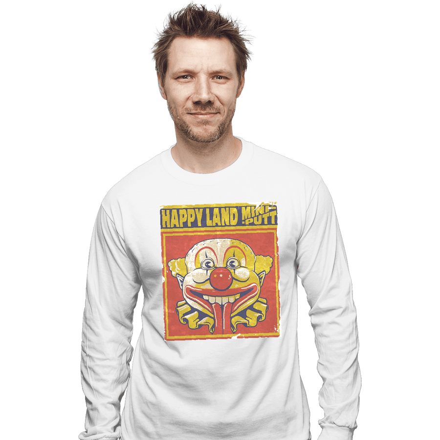 Shirts Long Sleeve Shirts, Unisex / Small / White Happy Land