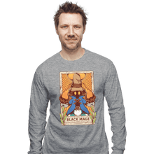 Load image into Gallery viewer, Secret_Shirts Long Sleeve Shirts, Unisex / Small / Sports Grey Black Mage Tarot Card

