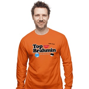 Daily_Deal_Shirts Long Sleeve Shirts, Unisex / Small / Orange Top Brahmin