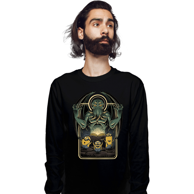 Daily_Deal_Shirts Long Sleeve Shirts, Unisex / Small / Black Summoning Cthulhu!