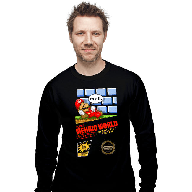 Daily_Deal_Shirts Long Sleeve Shirts, Unisex / Small / Black Super Mehrio World