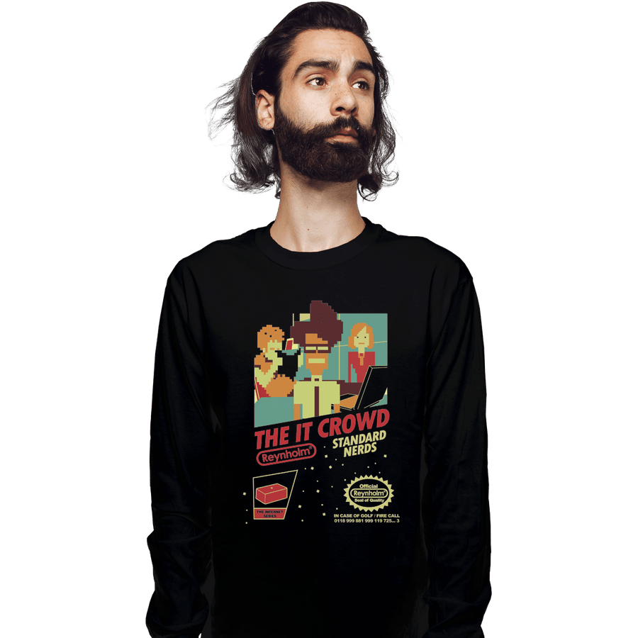 Shirts Long Sleeve Shirts, Unisex / Small / Black Standard Nerds NES