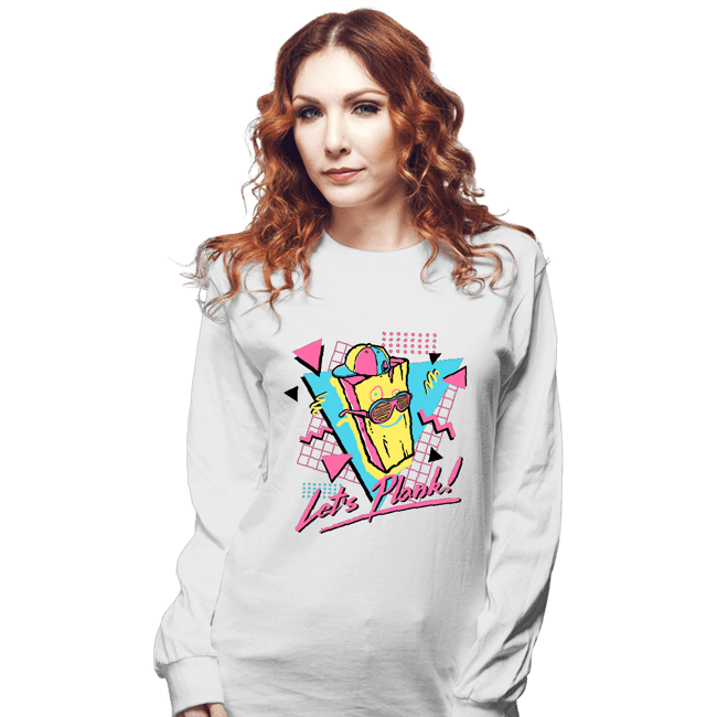 Daily_Deal_Shirts Long Sleeve Shirts, Unisex / Small / White Let's Plank!