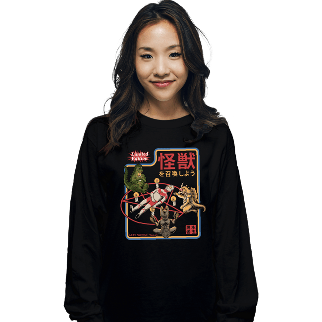 Secret_Shirts Long Sleeve Shirts, Unisex / Small / Black Summon Kaiju