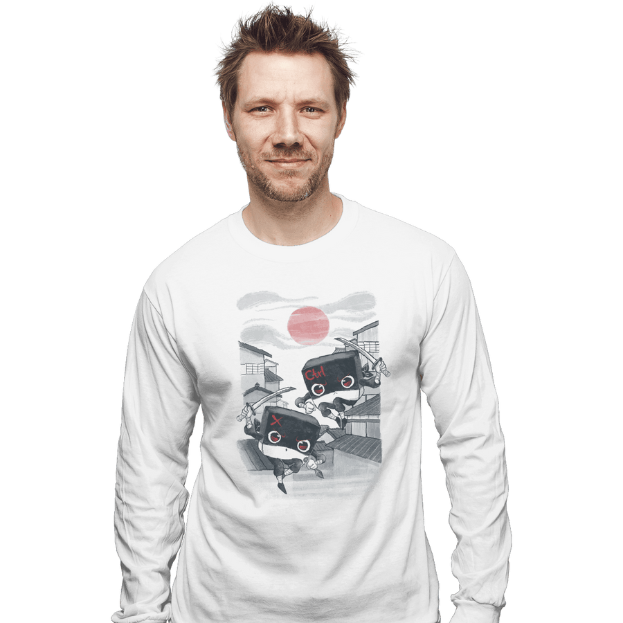 Shirts Long Sleeve Shirts, Unisex / Small / White Ctrl Ninjas