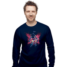 Load image into Gallery viewer, Shirts Long Sleeve Shirts, Unisex / Small / Navy Mental Butterfly
