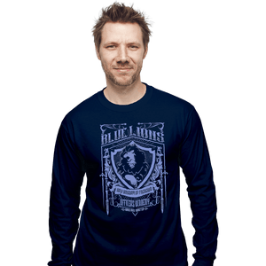 Shirts Long Sleeve Shirts, Unisex / Small / Navy Blue Lions Officers Academy