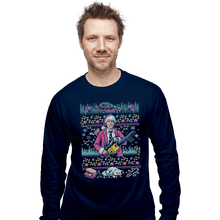 Load image into Gallery viewer, Shirts Long Sleeve Shirts, Unisex / Small / Navy Hap Hap Happiest Sweater
