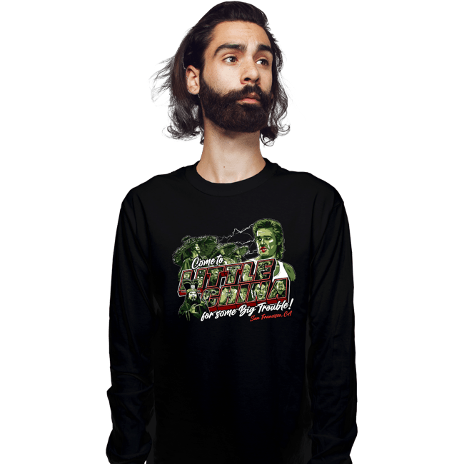 Daily_Deal_Shirts Long Sleeve Shirts, Unisex / Small / Black Come To Little China