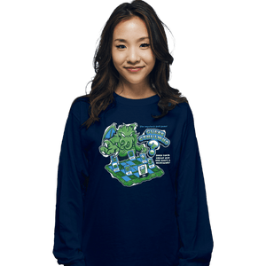 Secret_Shirts Long Sleeve Shirts, Unisex / Small / Navy Guess Cthulwho