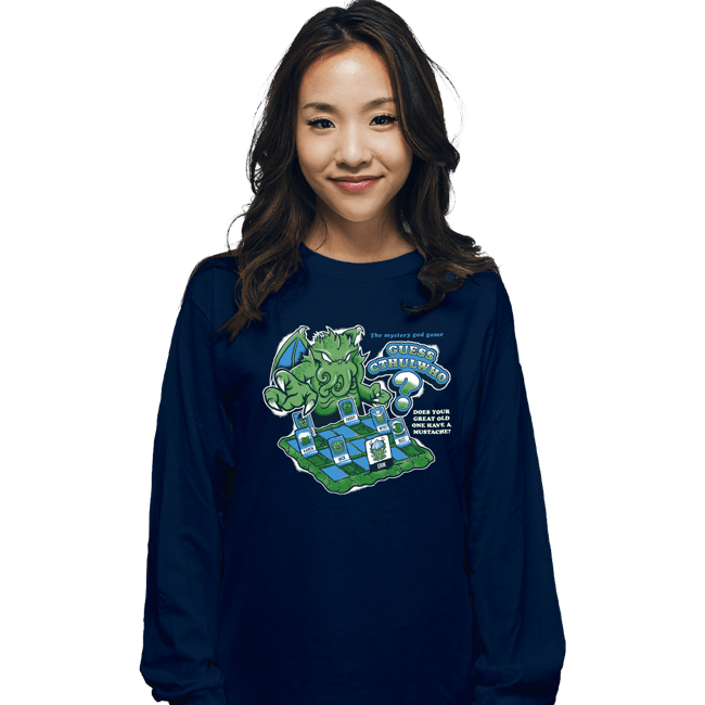 Secret_Shirts Long Sleeve Shirts, Unisex / Small / Navy Guess Cthulwho