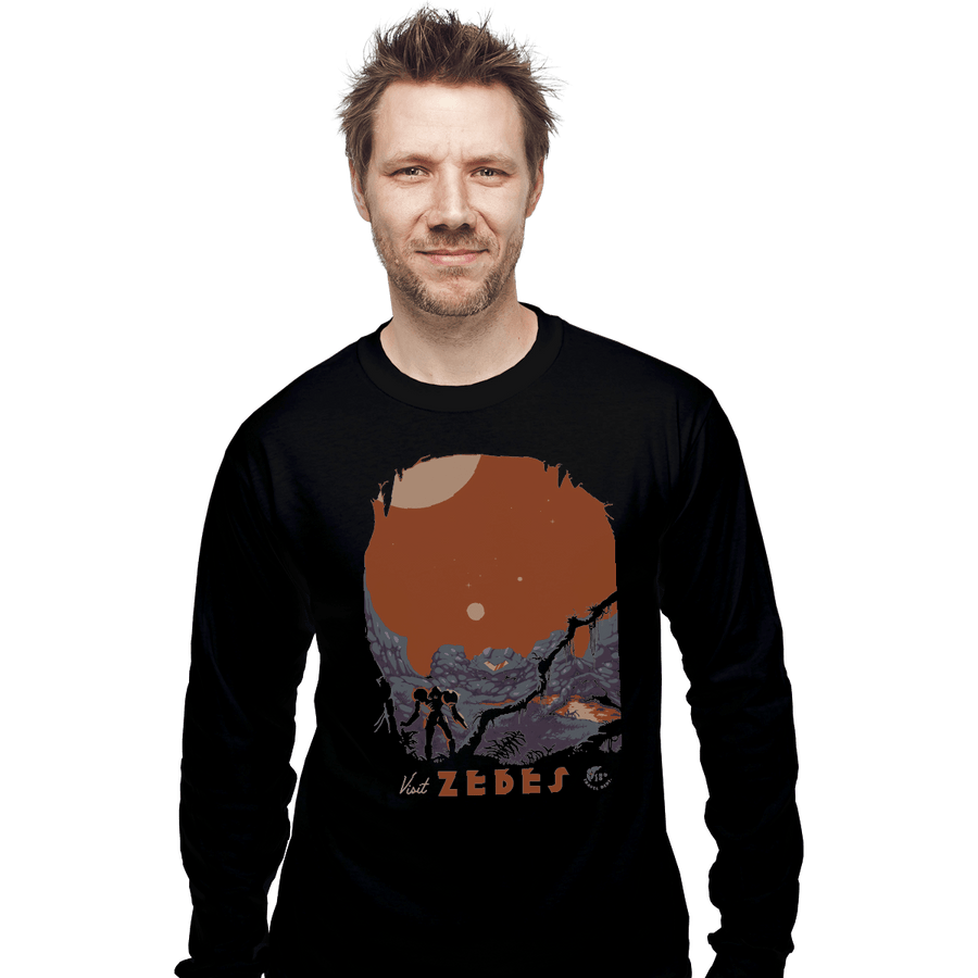 Shirts Long Sleeve Shirts, Unisex / Small / Black Visit Zebes