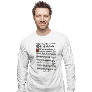 Secret_Shirts Long Sleeve Shirts, Unisex / Small / White Holy Hand Grenade